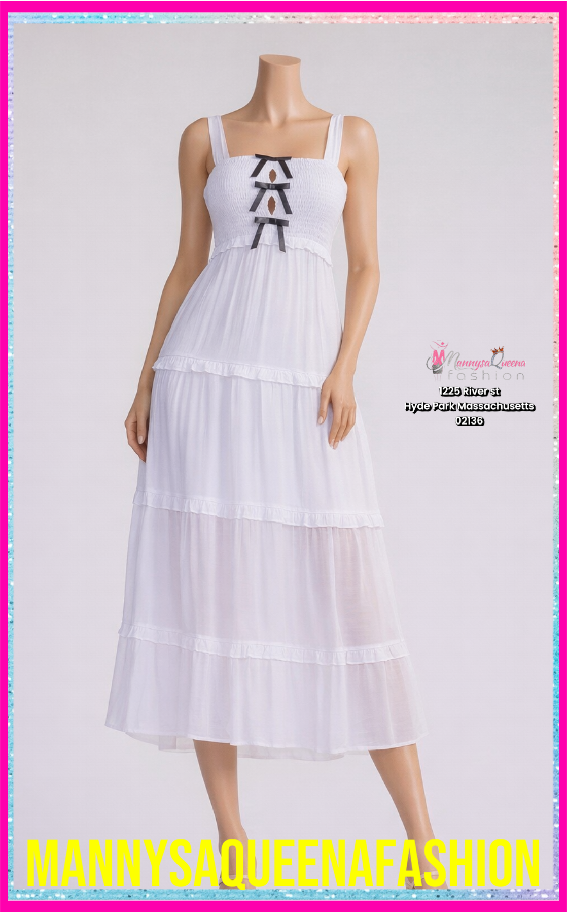 WOMEN'S SLEEVELESS V-NECK SMOCK WAIST MAXI DRESS PINK