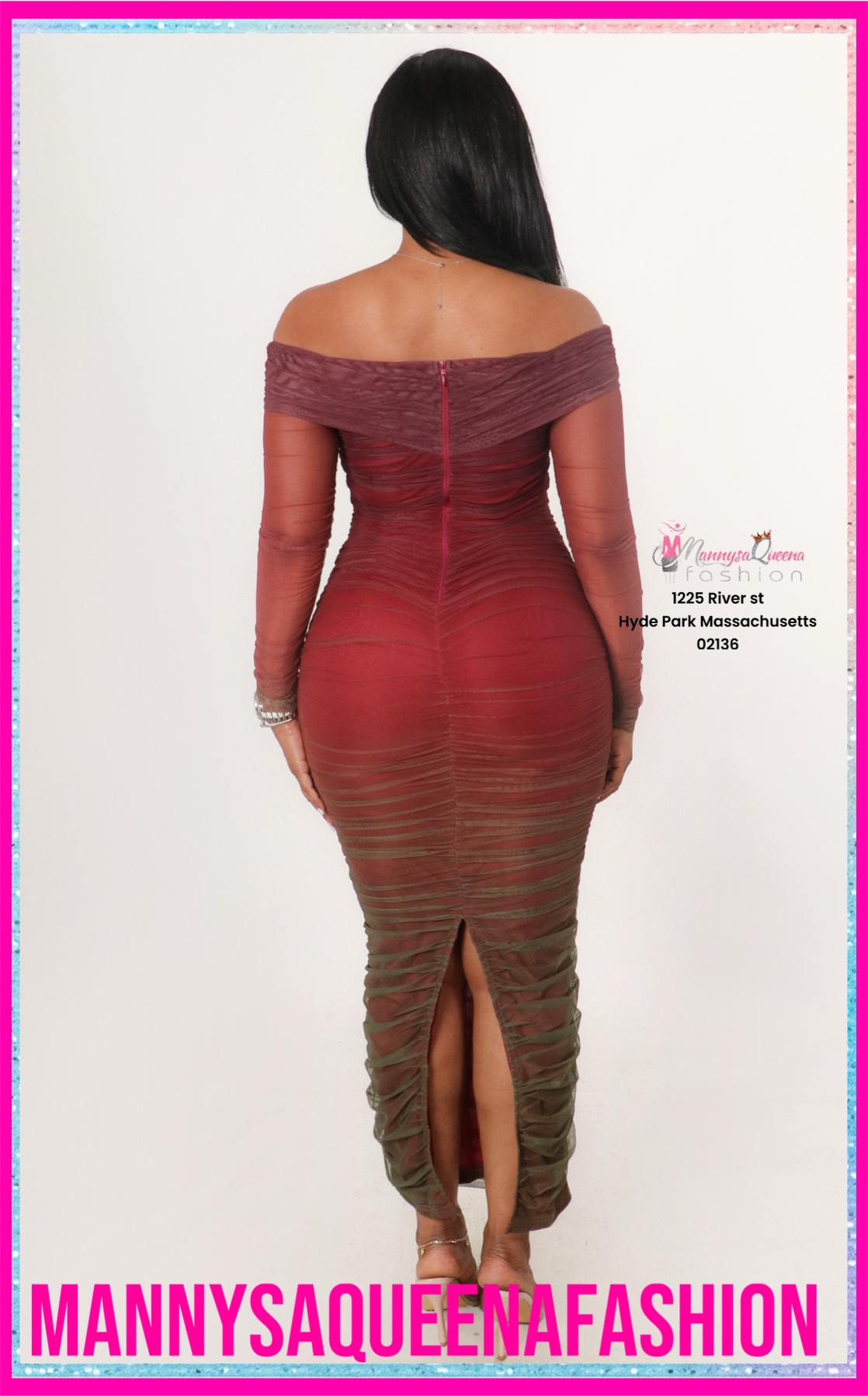MESH BODYCON MIDI DRESS
