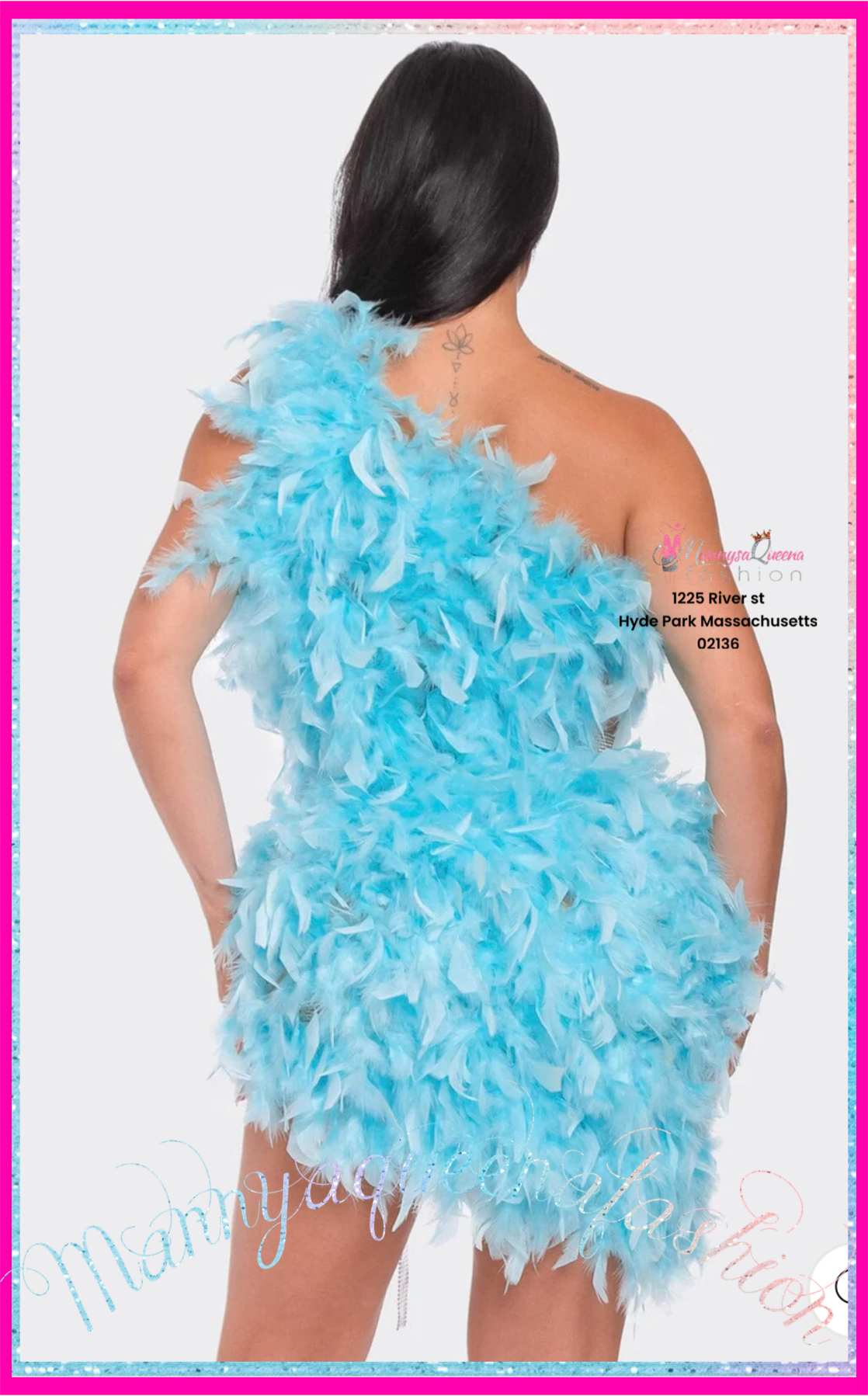 Garden Glamour Aqua Dress