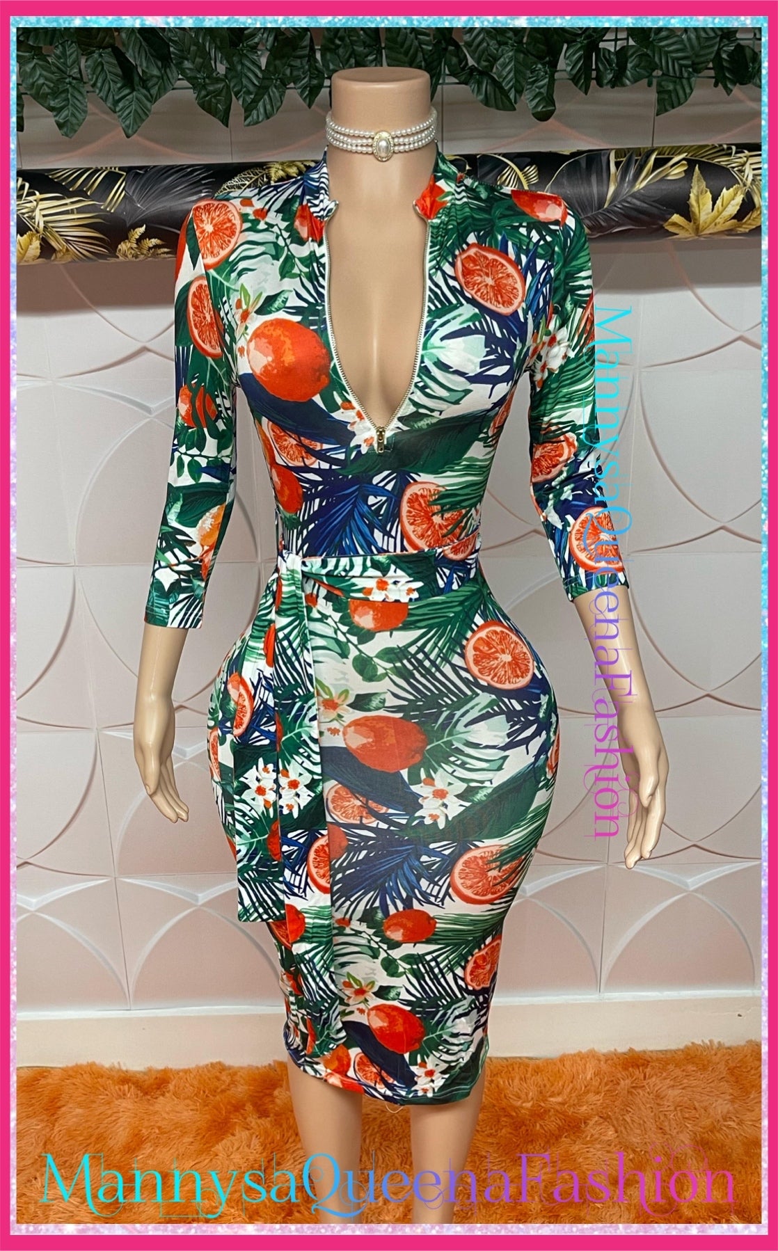 Good To Chill Dress Orange