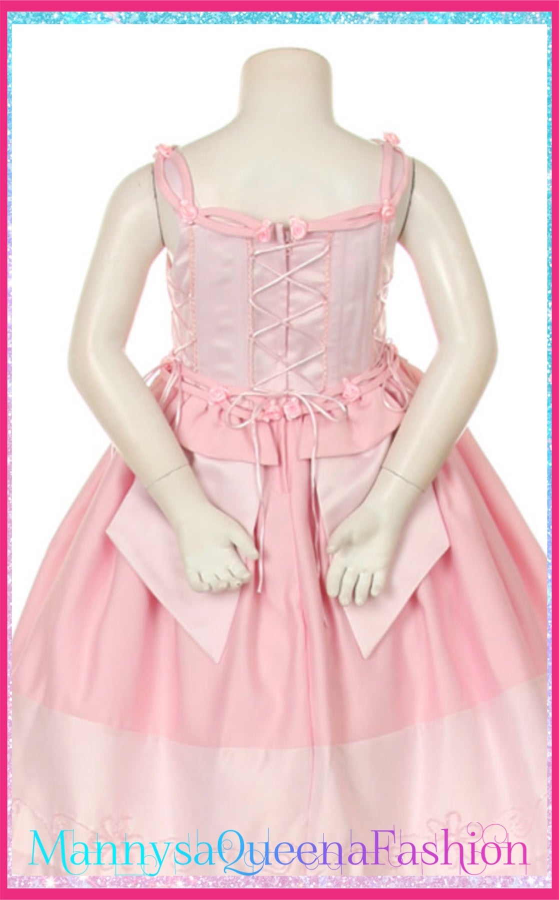 Embroidery Pink Dress