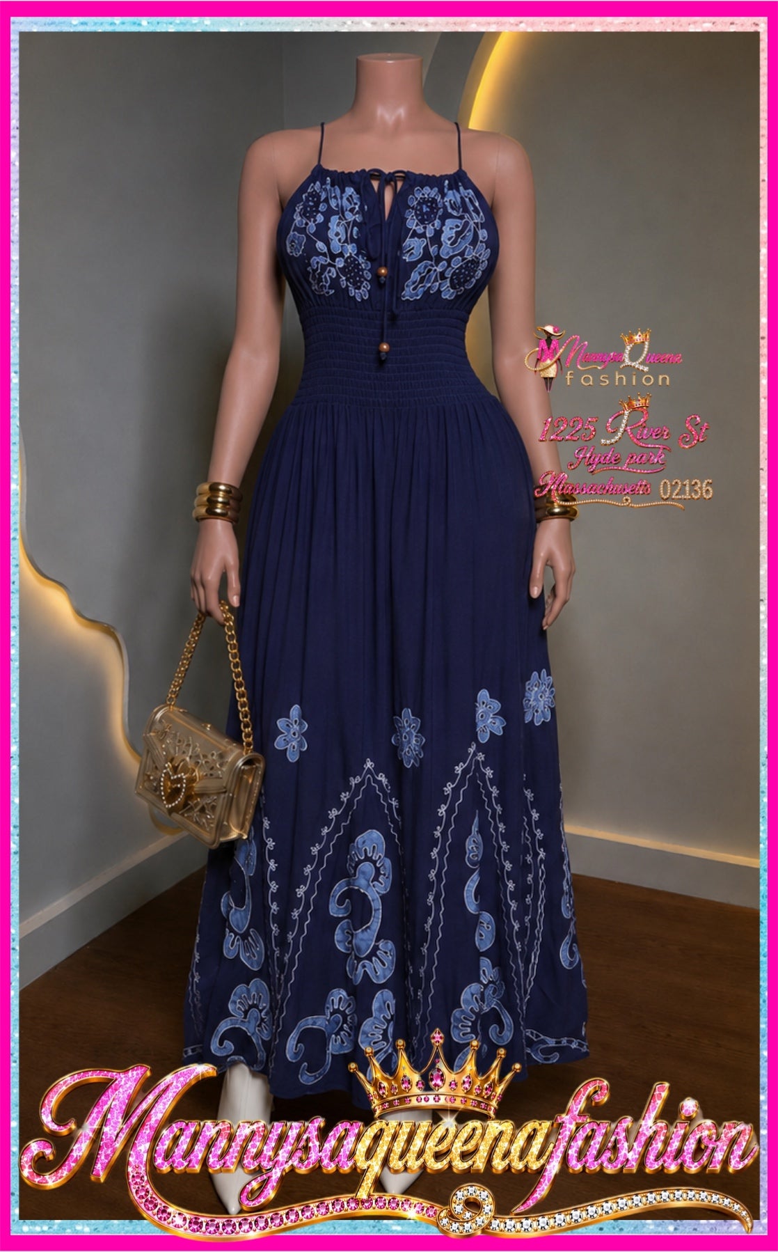 Multi-Strap Dress Blue