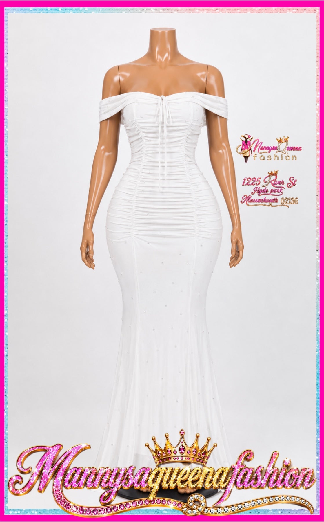 Pearl Mesh Maxi Dress2