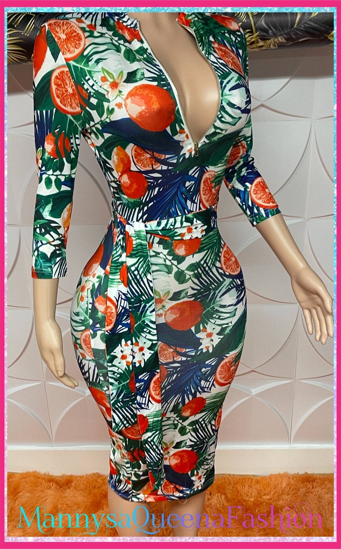 Good To Chill Dress Orange