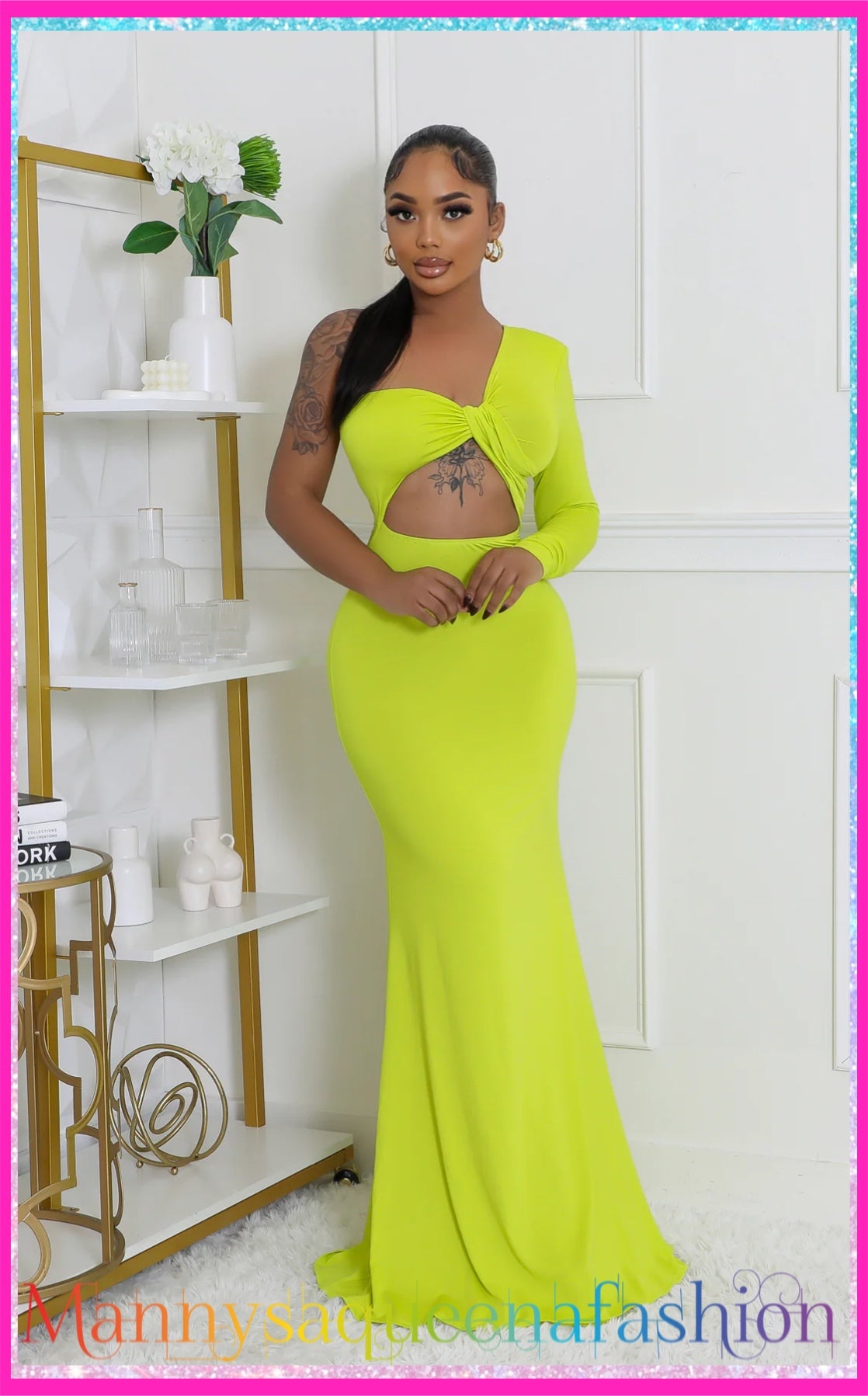 Alicia Dress Citrus Mannysaqueenafashion Alicia Dress Citrus Mannysaqueenafashion