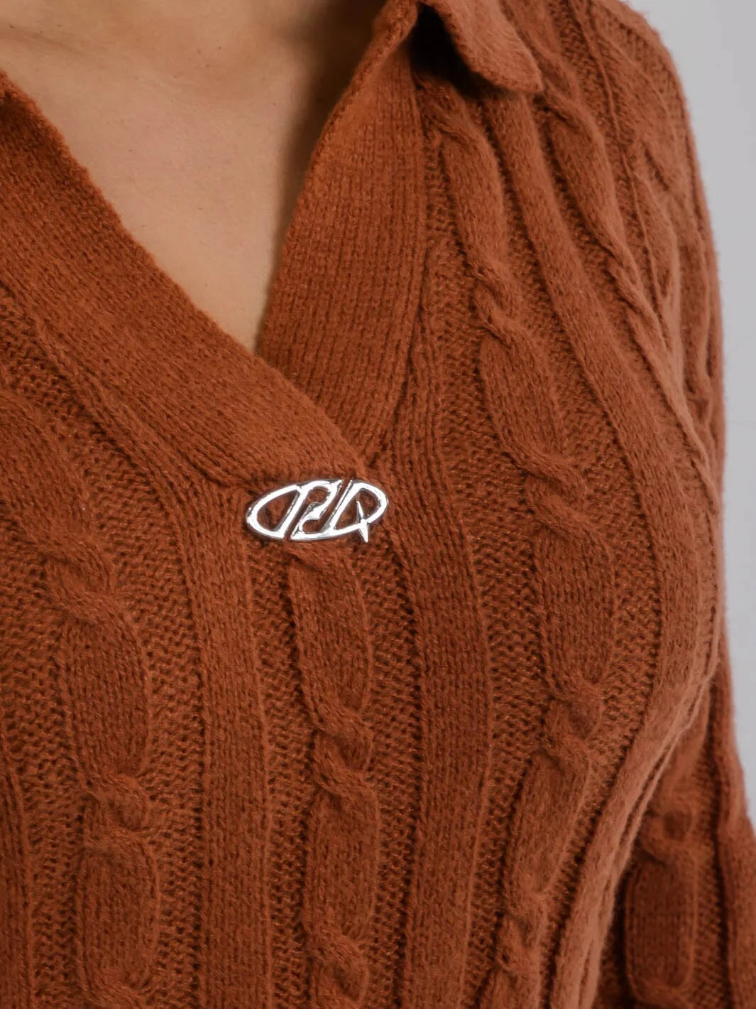 Graceful Sweater Mini Dress Rust