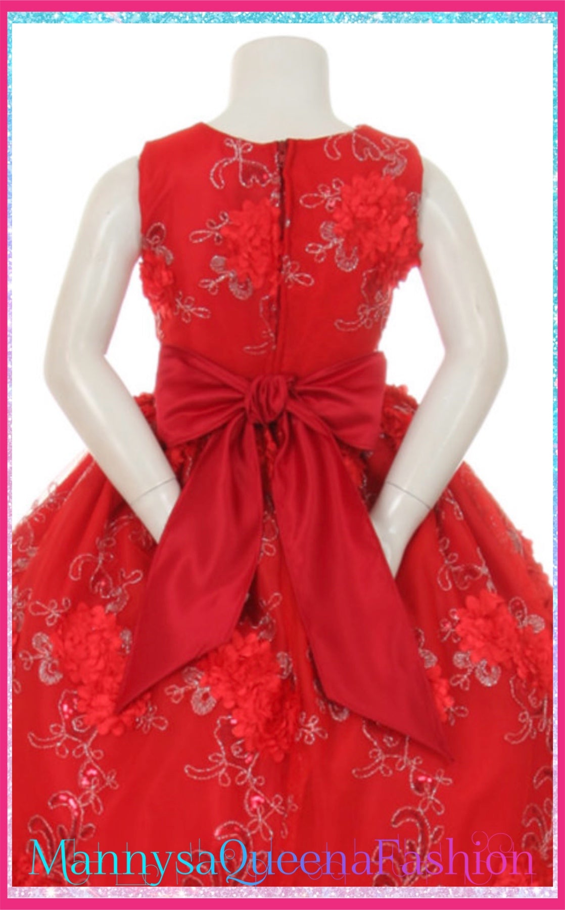 Embroidery Red dress