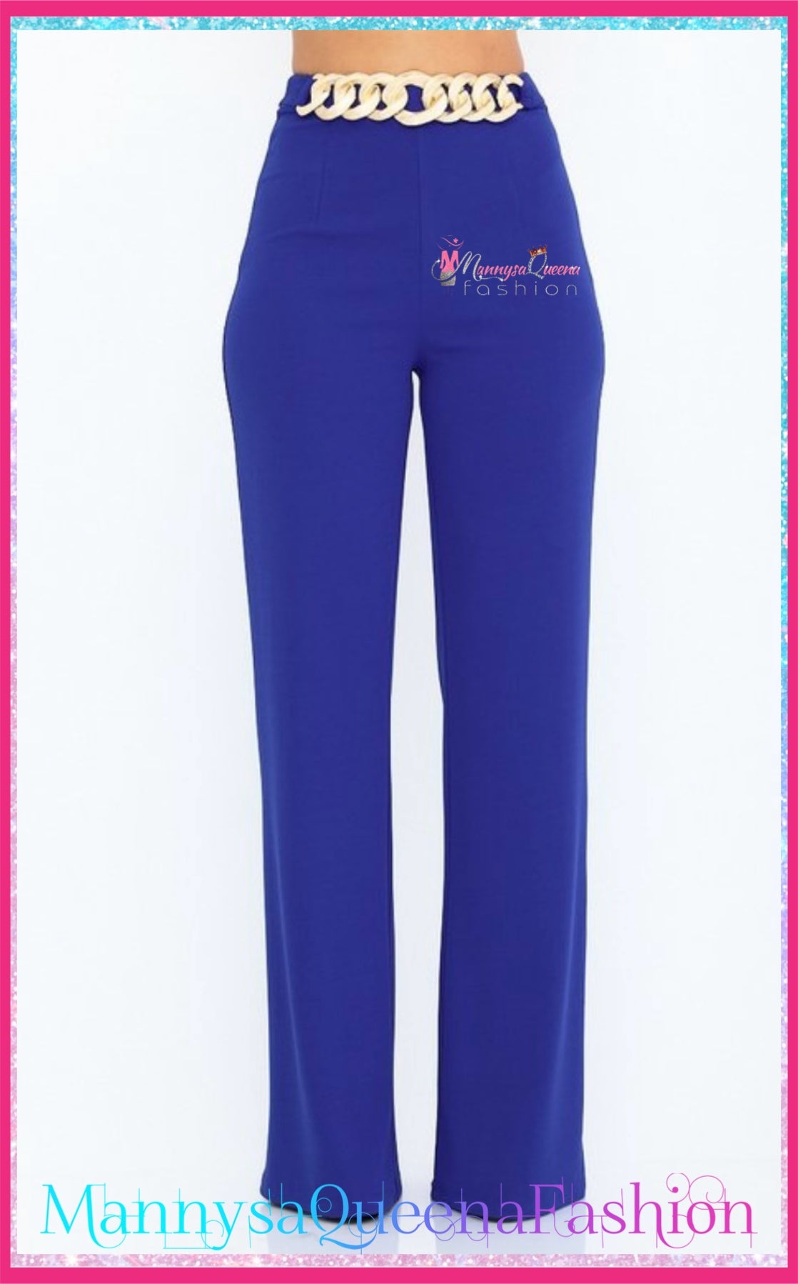 Royal/Gold Belt Pants