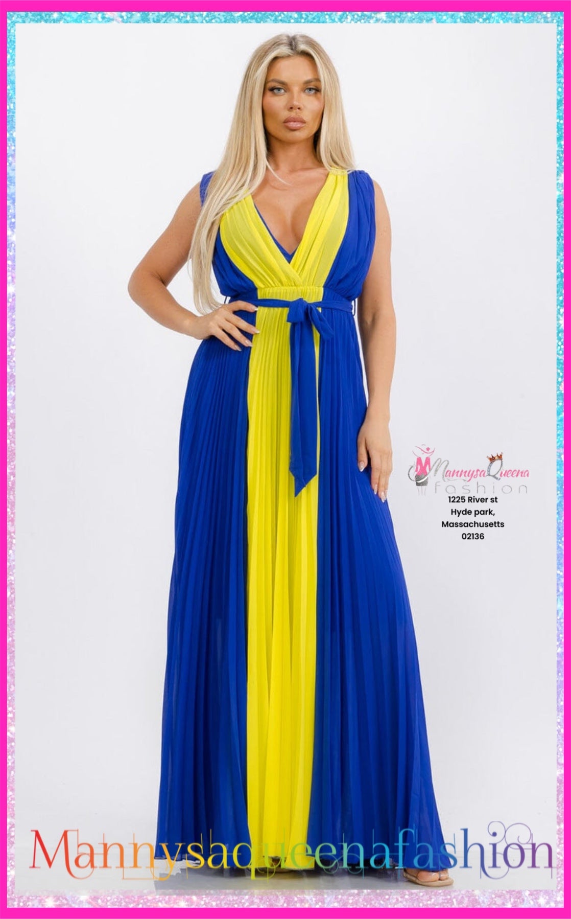 COLORBLOCK MAXI DRESS
