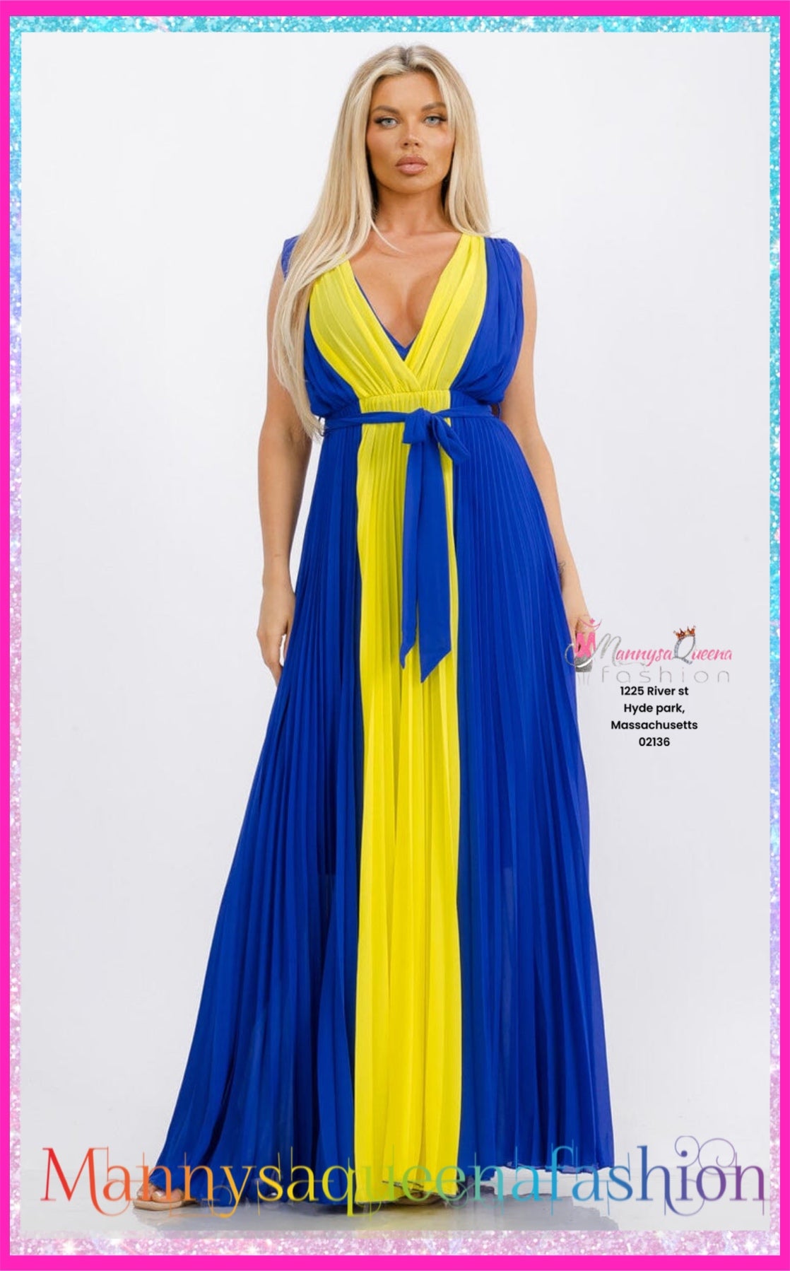 COLORBLOCK MAXI DRESS