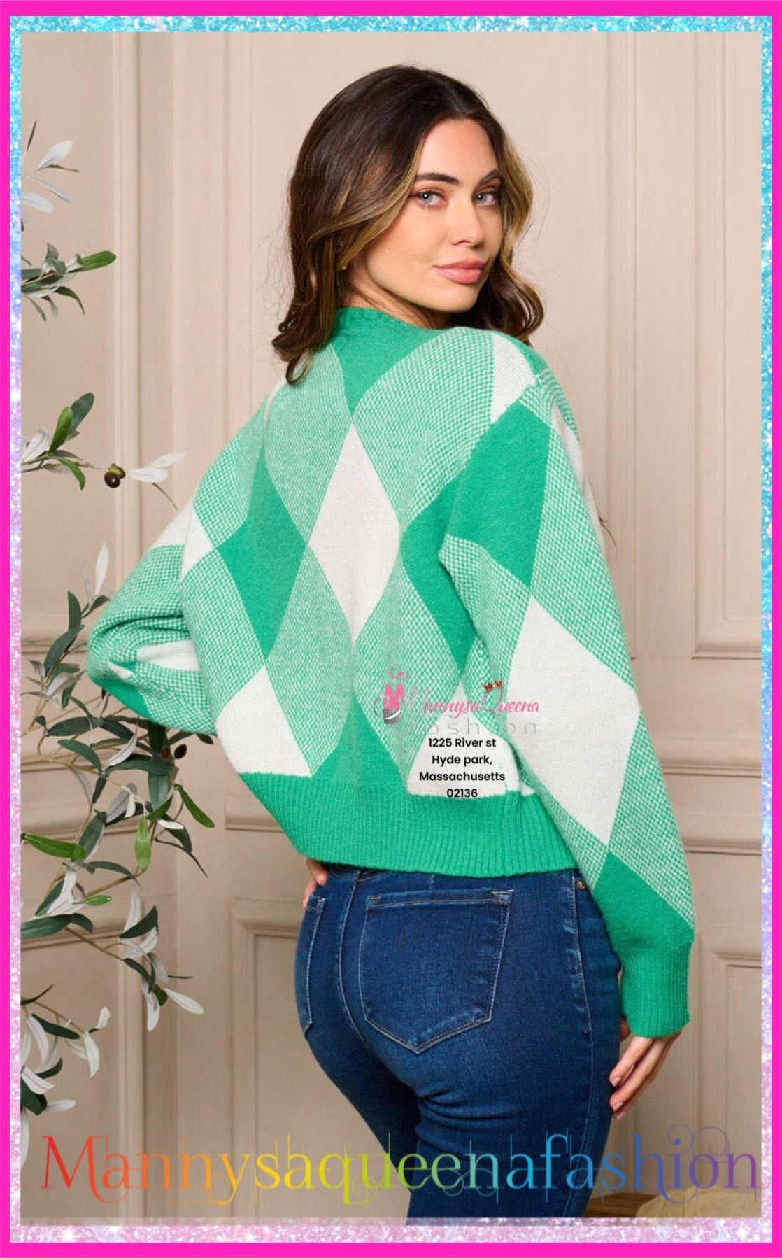 Cardigan Sweater Green