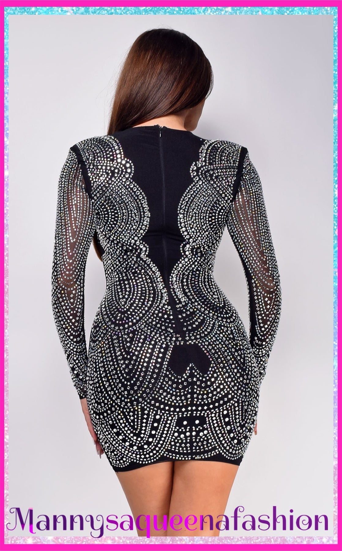 Rhinestone Mini Dress