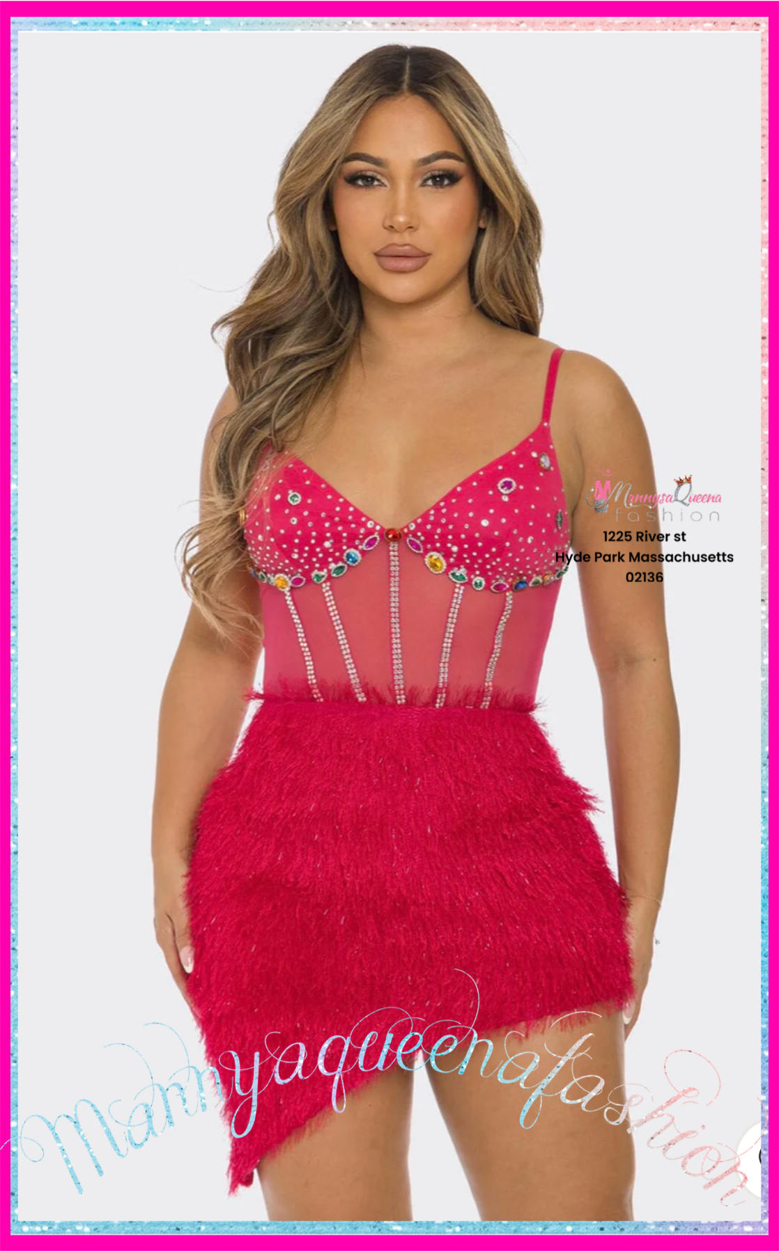 Mirage waves Pink Dress