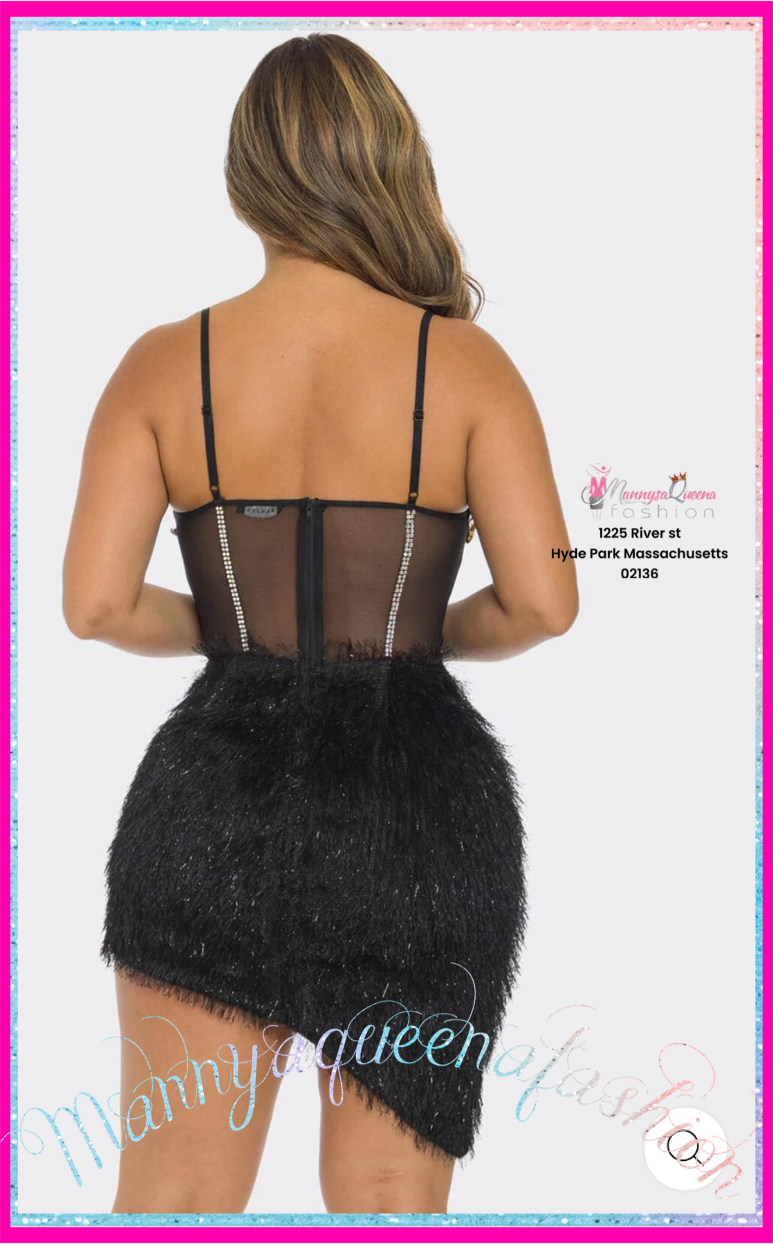 Mirage Waves Black Dress