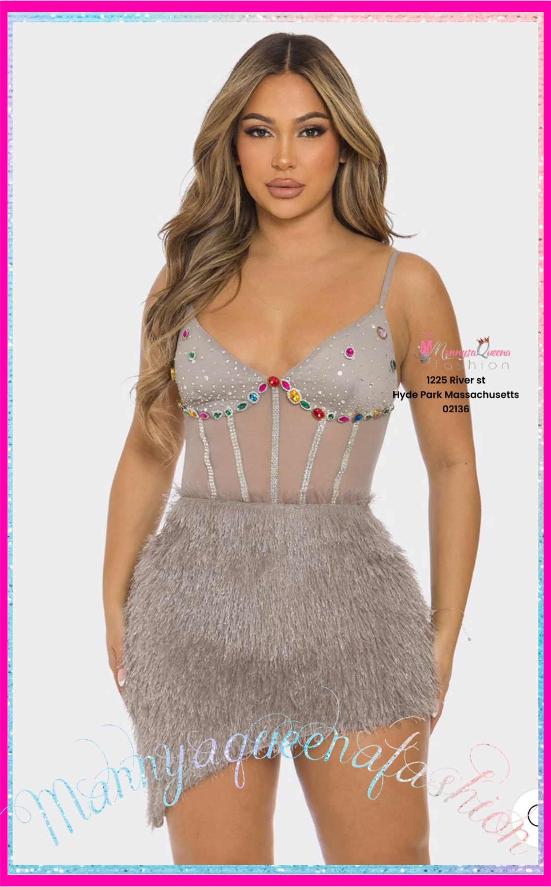 Mirage Waves Grey Dress