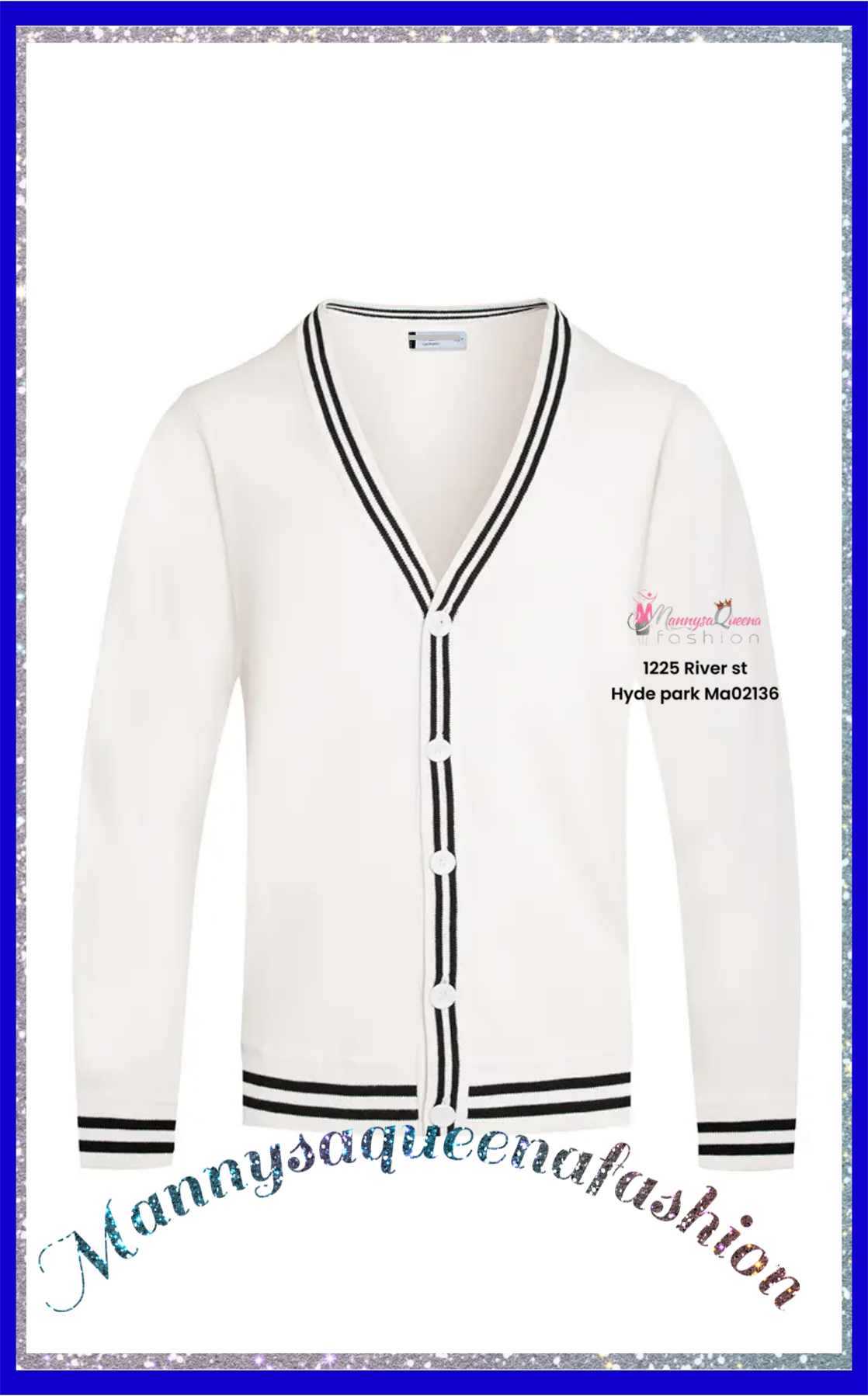 Knit Cardigan Sweater White