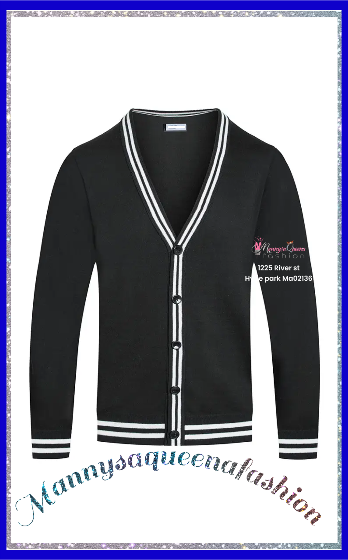 Knit Cardigan Sweater Black