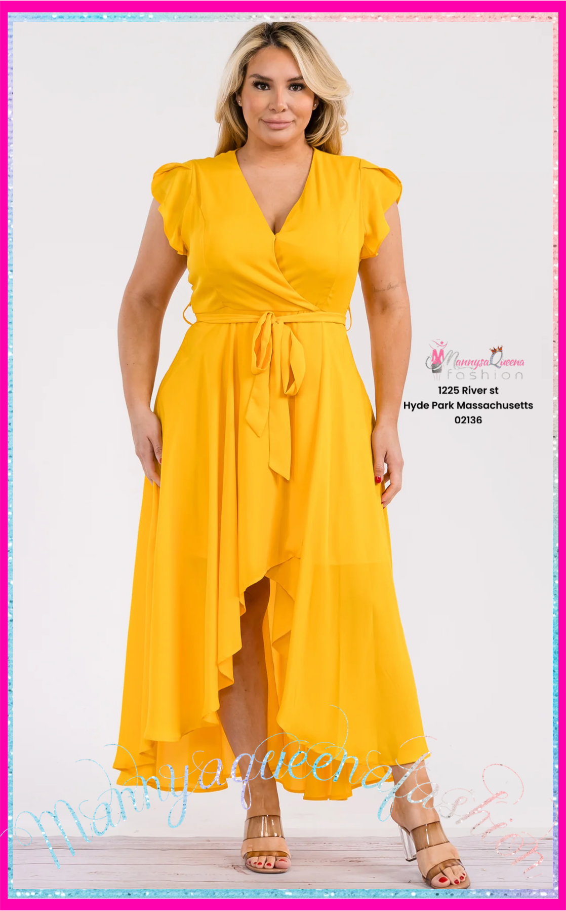 Wrap Maxi Dress Yellow