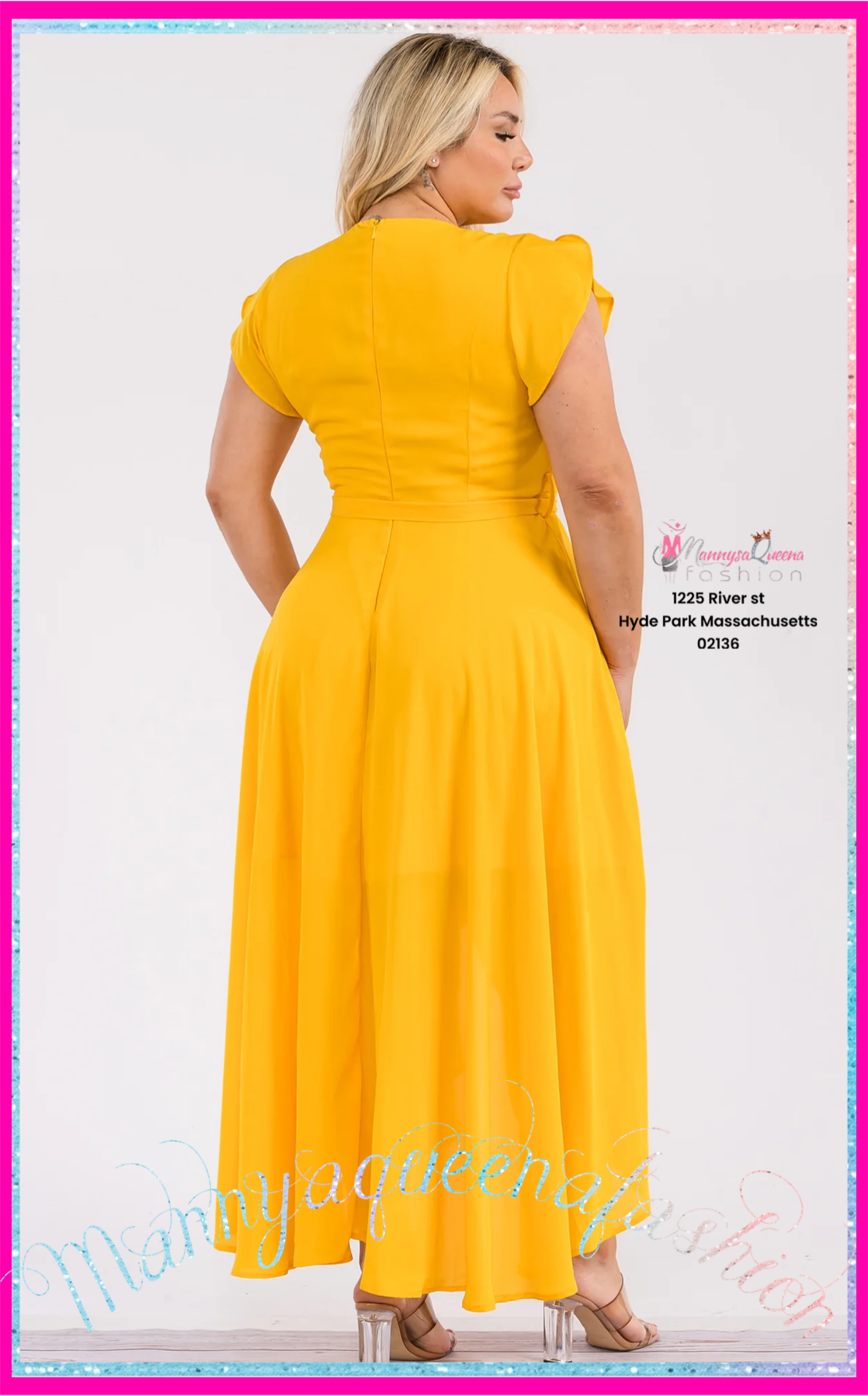 Wrap Maxi Dress Yellow