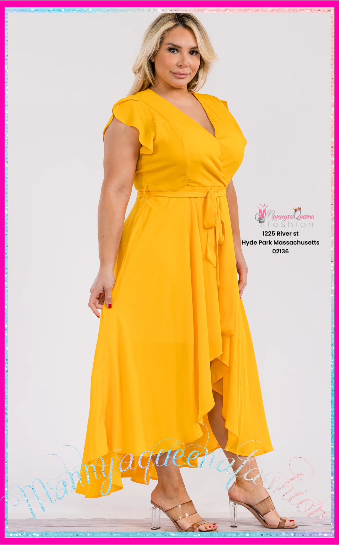 Wrap Maxi Dress Yellow