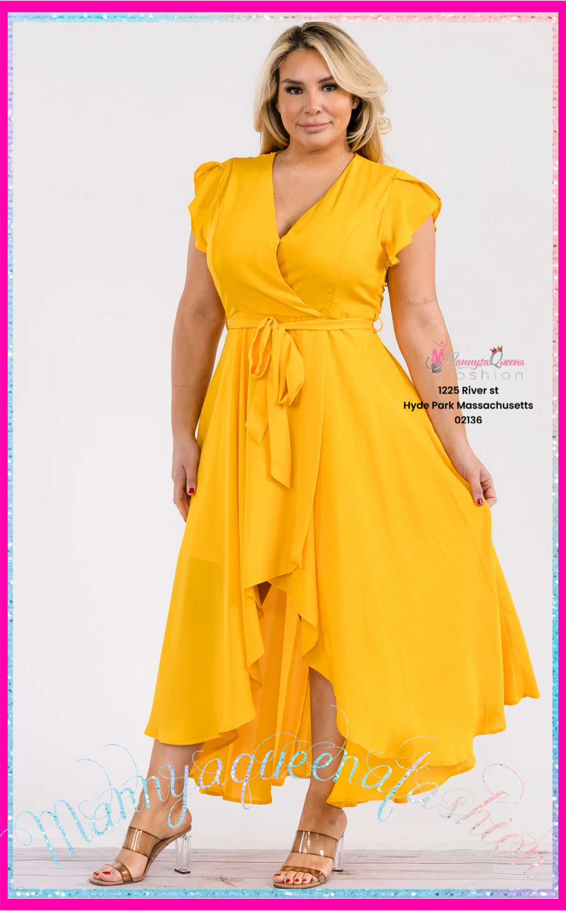 Wrap Maxi Dress Yellow