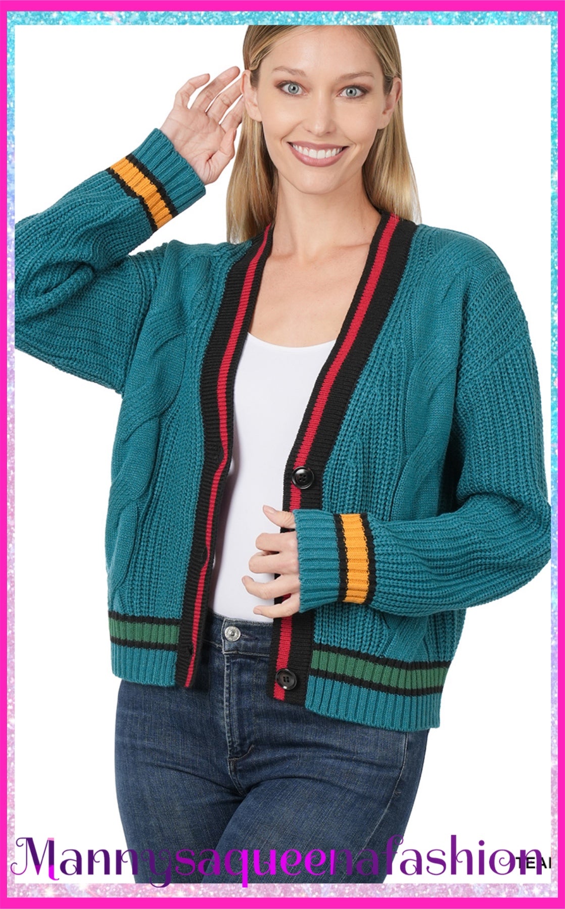 Teal sweater