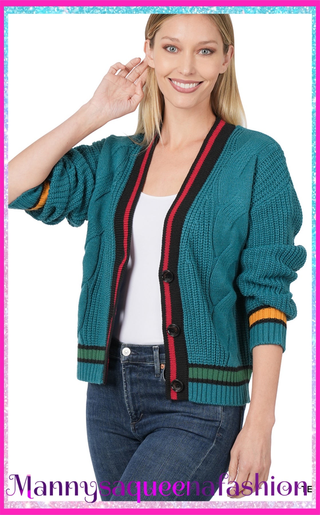 Teal sweater