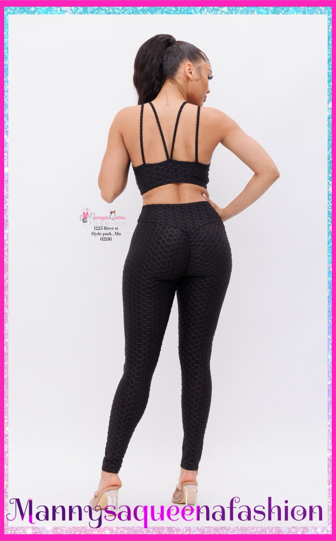 BLACK LEGGINGS SET