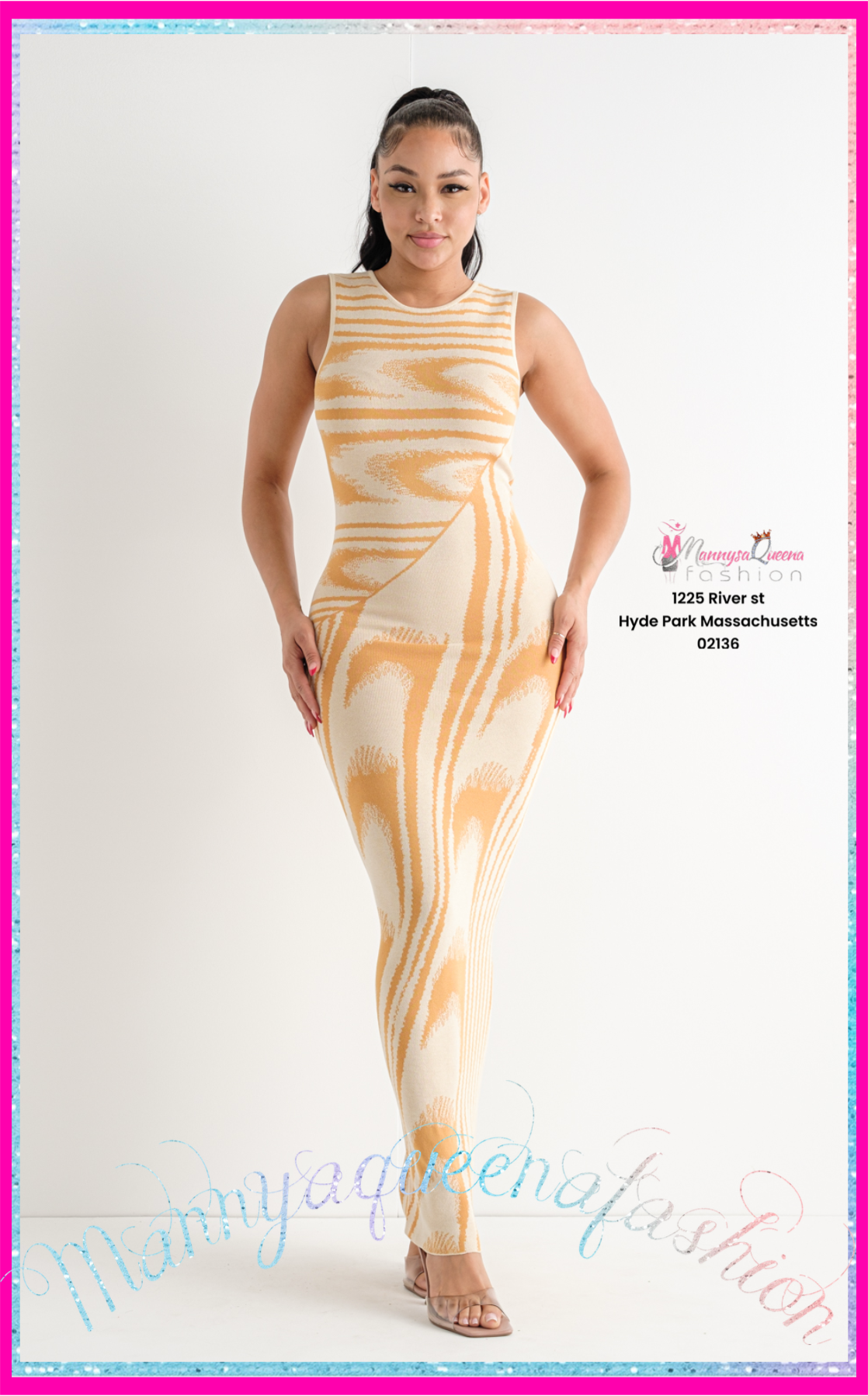 Benita Mustard/Beige Dress