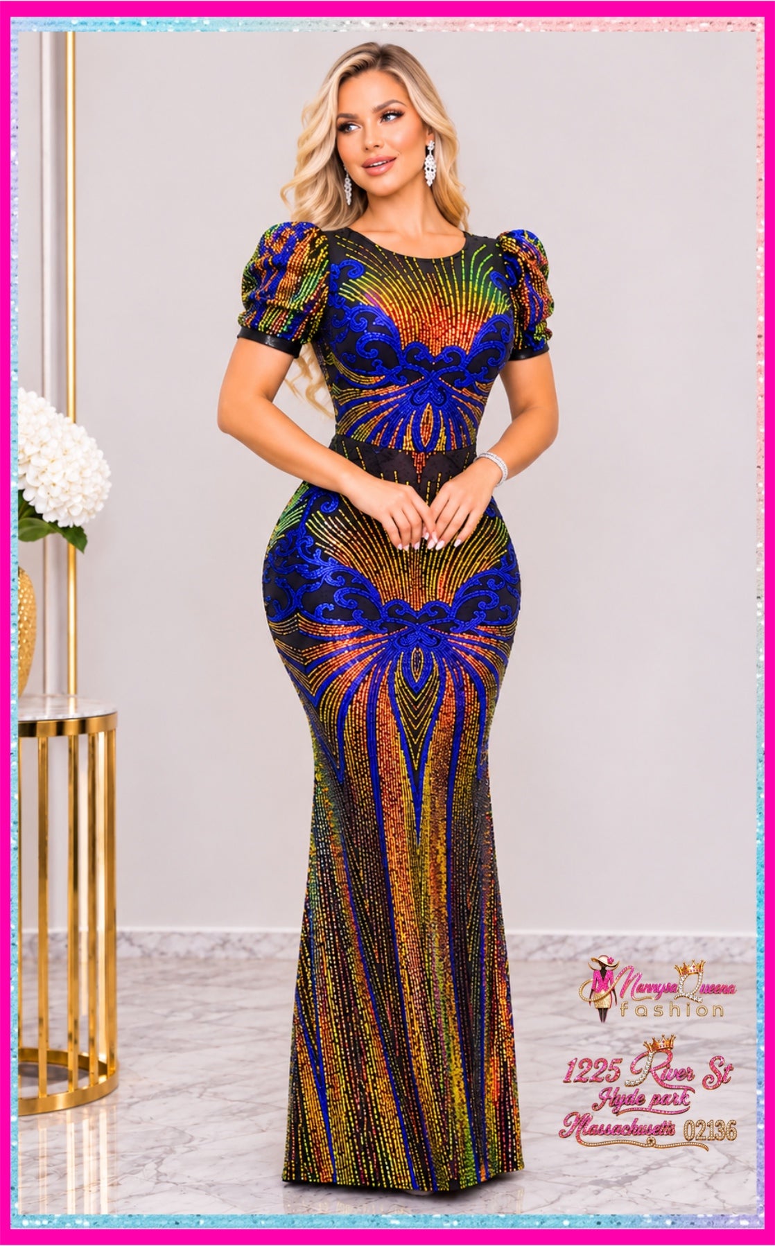 Diamond Diva Dress Blue