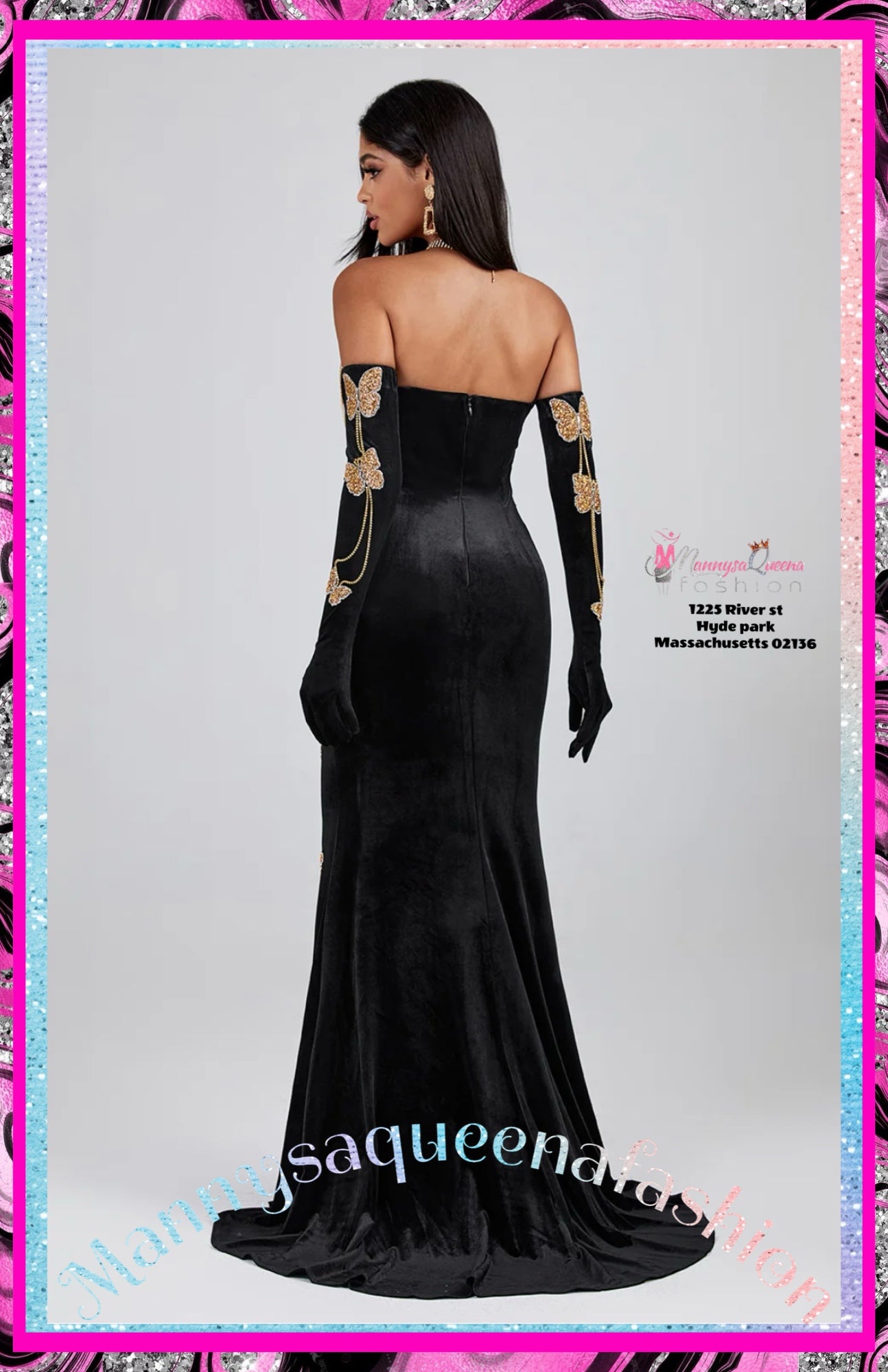 Golden Butterfly Maxi Dress