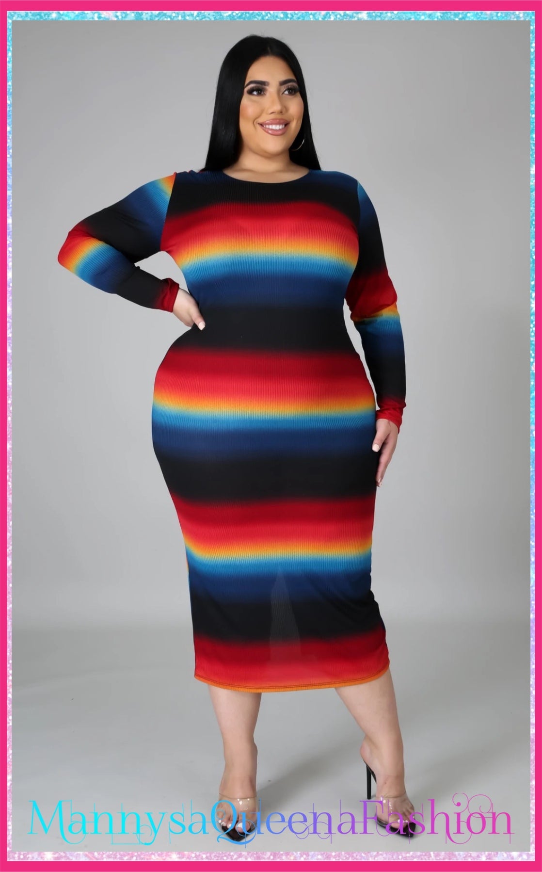 Colorful Plus Dress