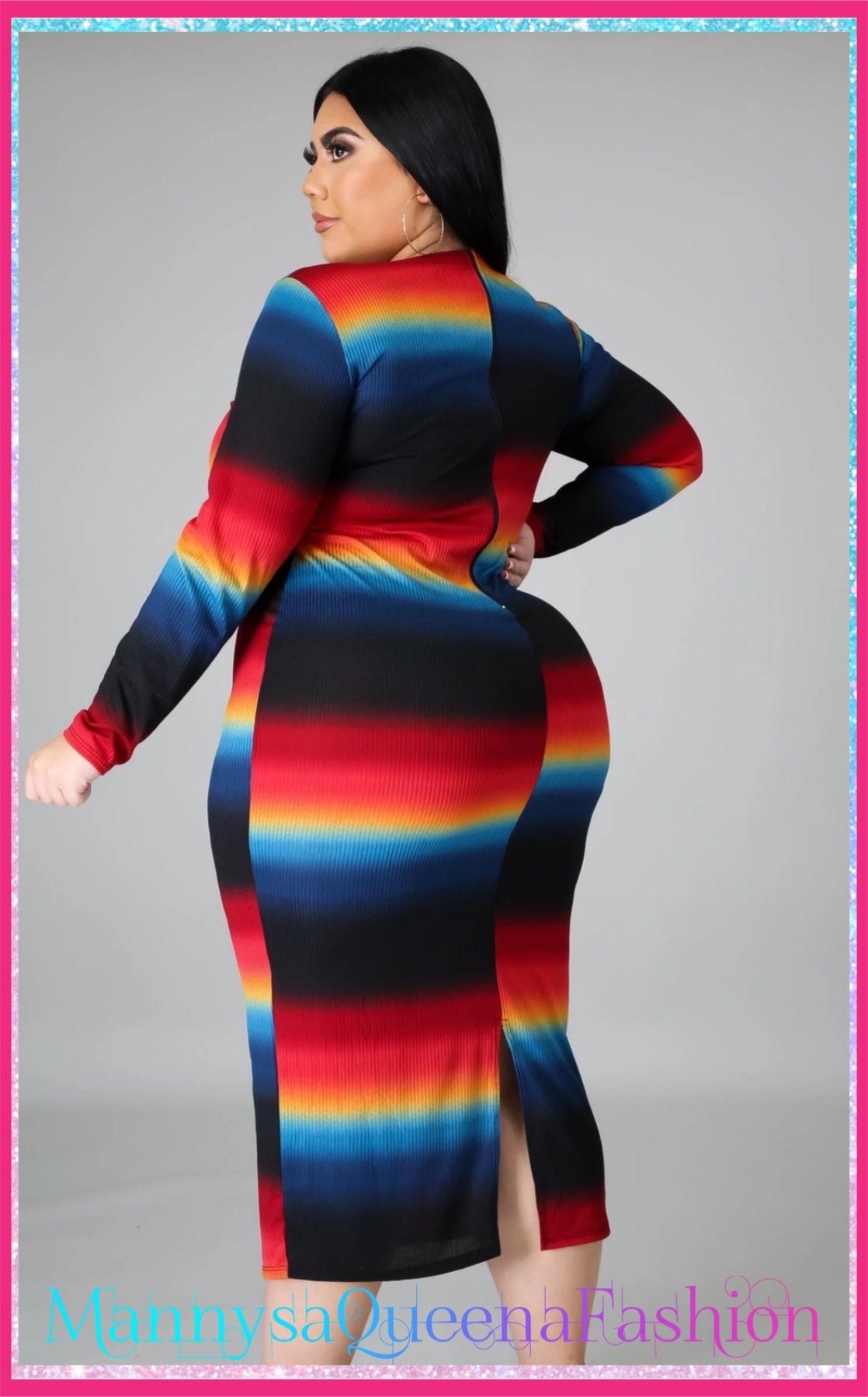 Colorful Plus Dress