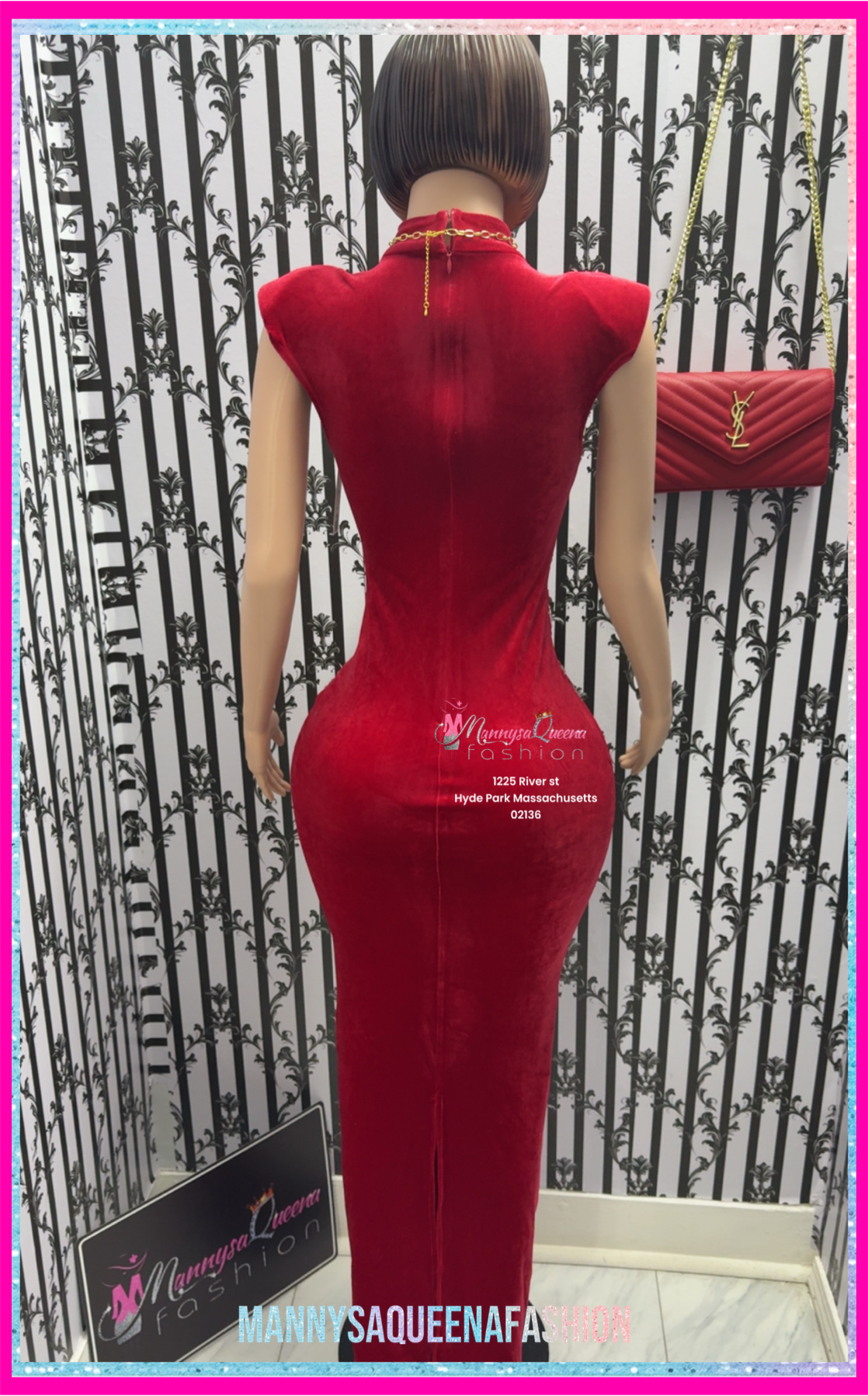 GALA GEM DRESS RED