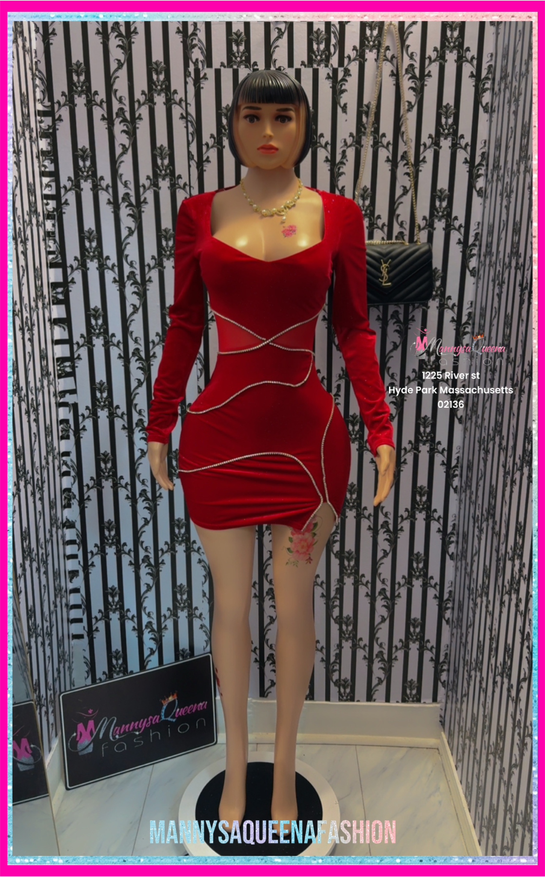 Basic Sexy Red Velvet Dress