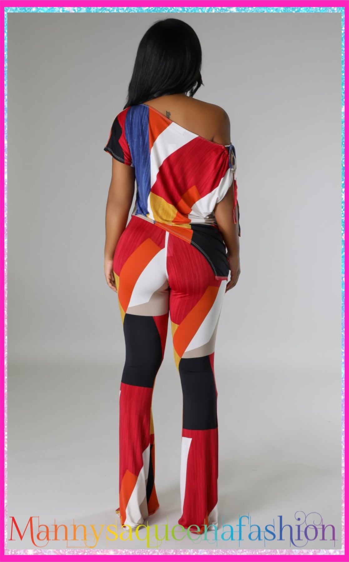 Abstraction Print Pant Set