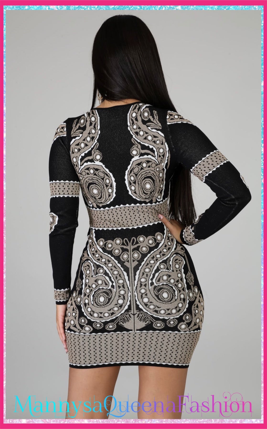 District Mini Black Dress