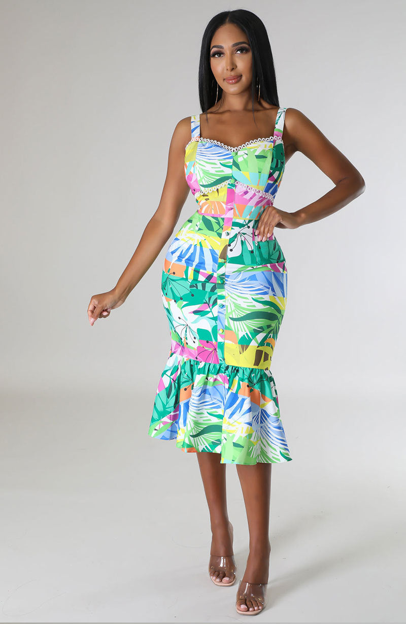 Straps Elegant Dress