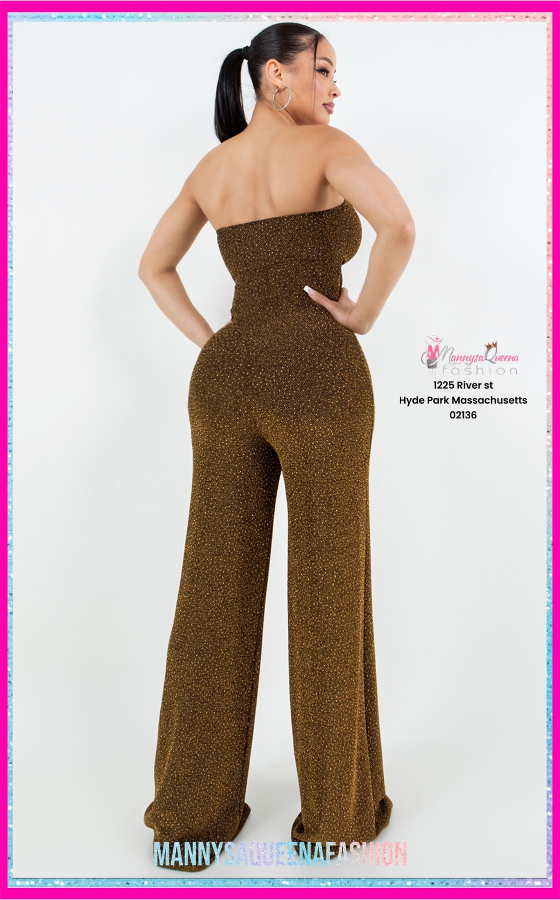 GLITTER TUBE JUMPSUIT