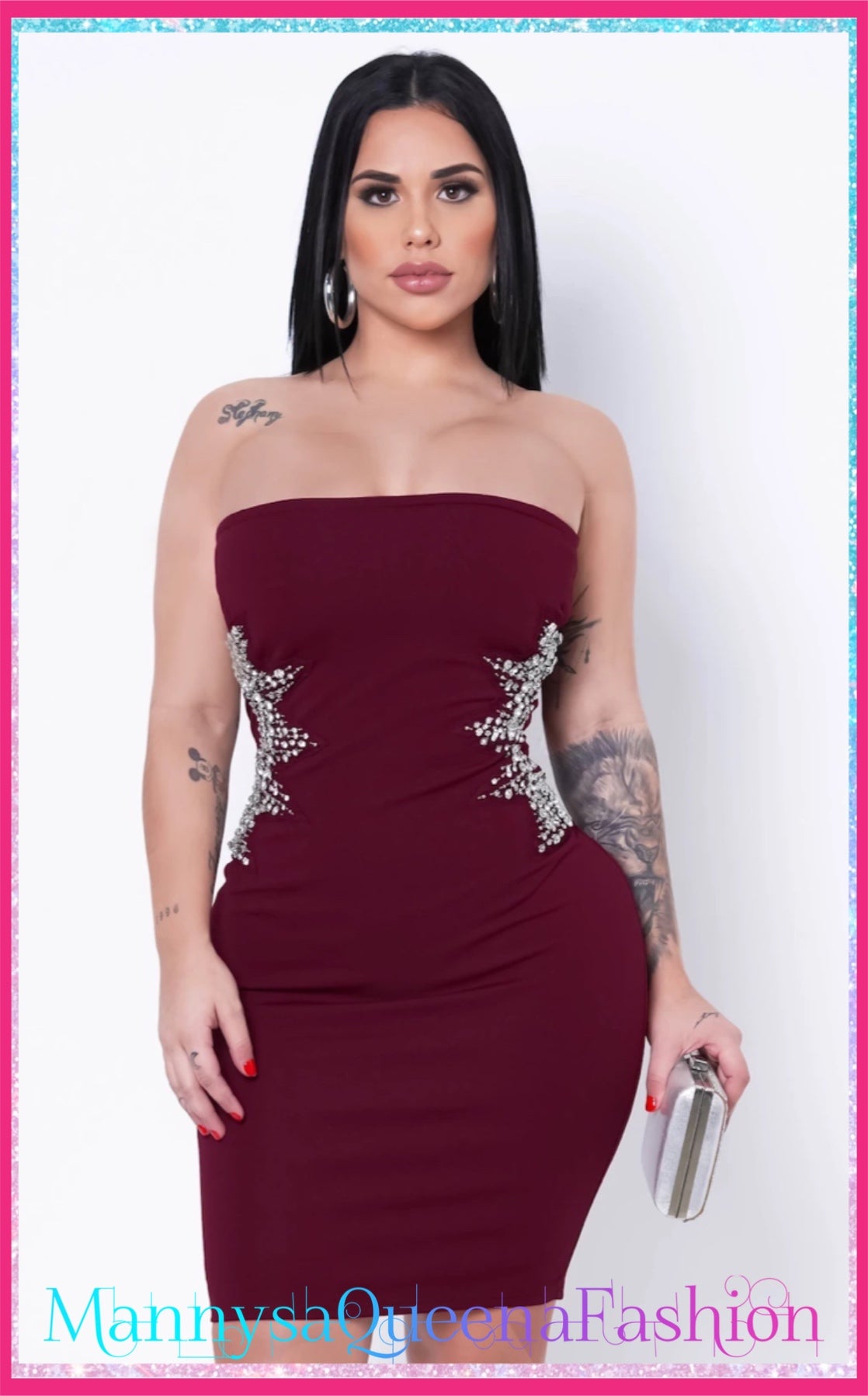 Make It Burgundy Dress