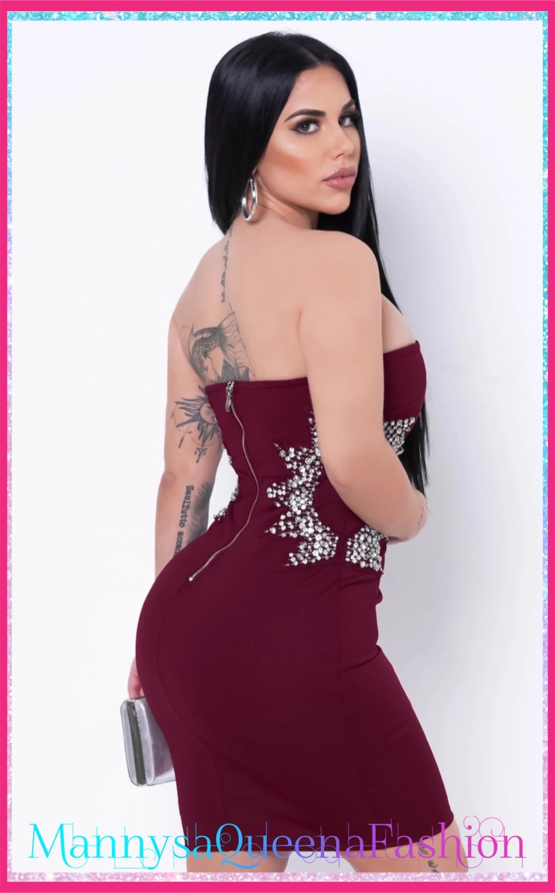 Make It Burgundy Dress