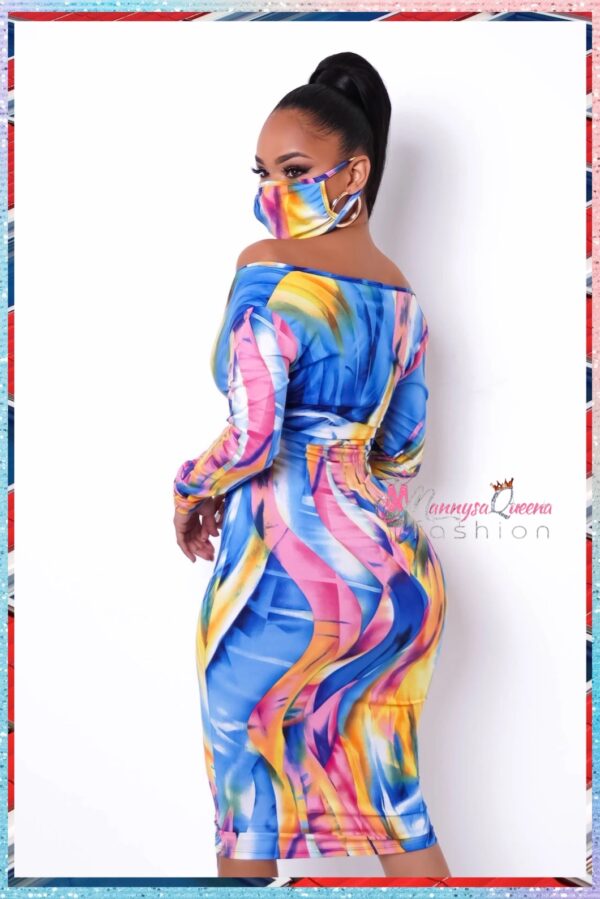 Frederica Midi Dress Set – Blue