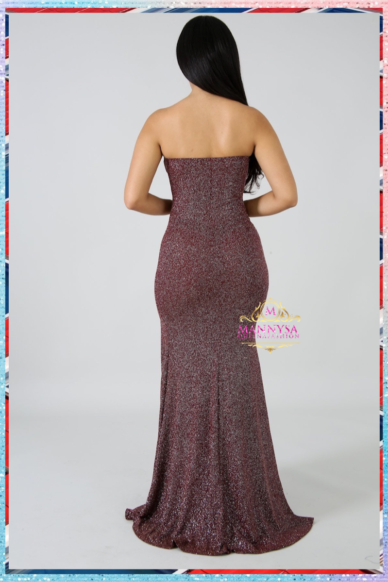 Starlight Burgundy Dress
