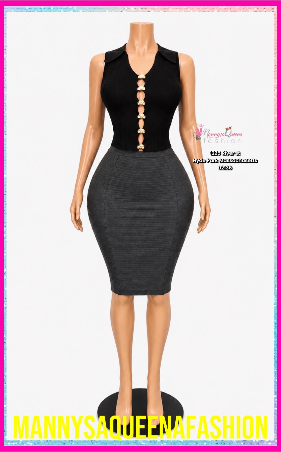 Curvy Queen Skirt Black