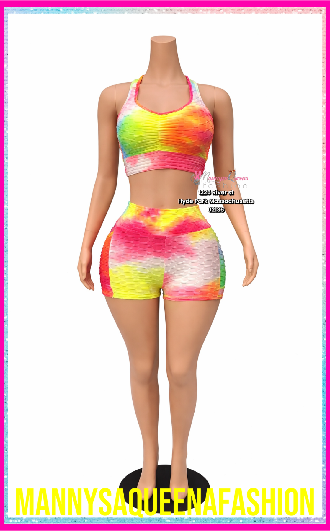 2-Piece Textured Tie-Dye Set Multi