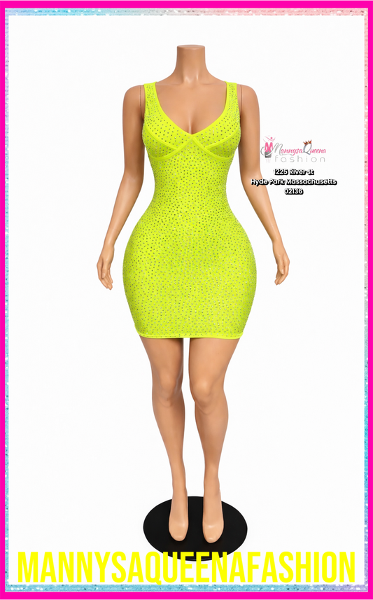Neon Diamond Mini Dress