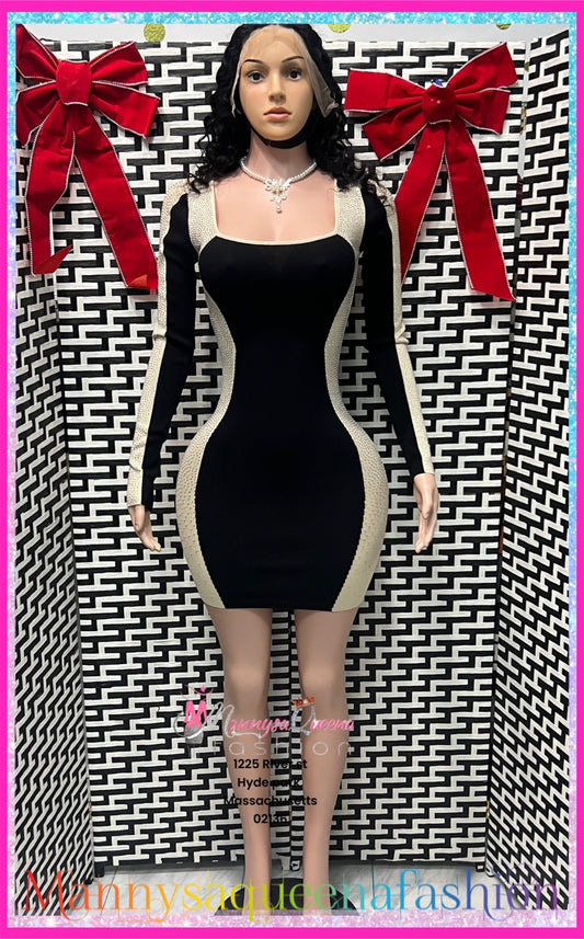 RHINESTONE MIDI DRESS