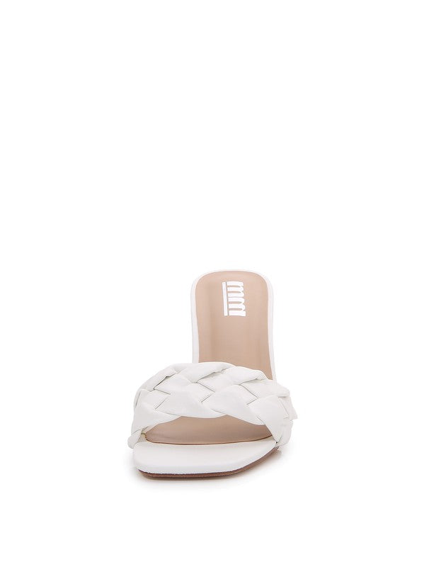 High Chunky Heeled
Sandals White