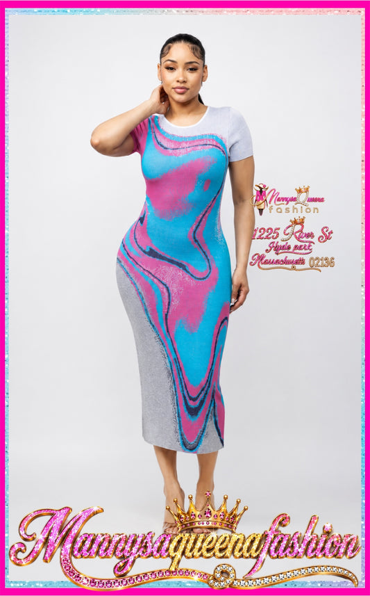 Jacquard Midi Dress
