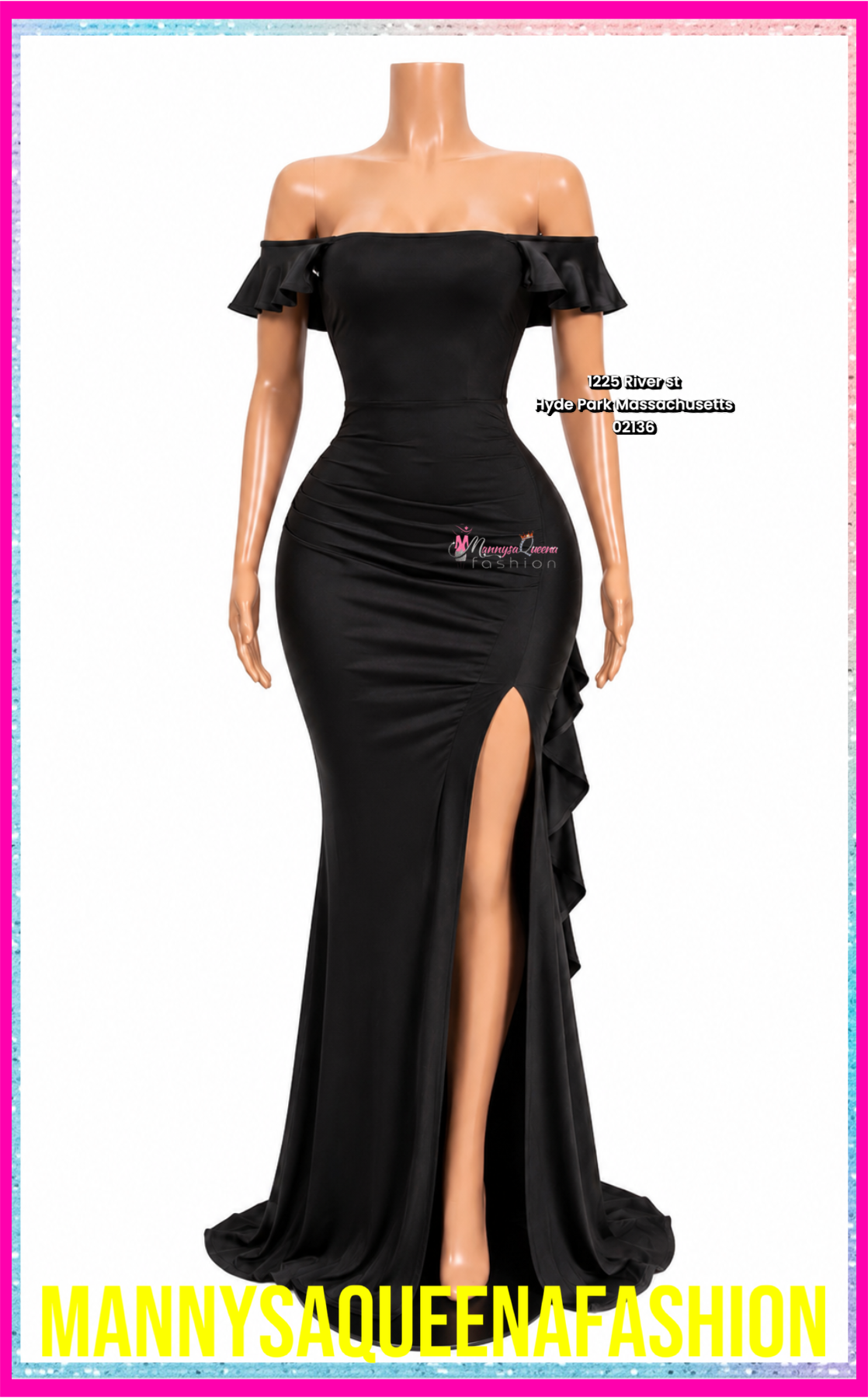 Luxury Curve Maxi Dress Black